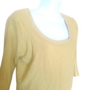 LE CHATEAU Yellow - Green (Chartreuse) Light Weight Sweater or Top Size Medium